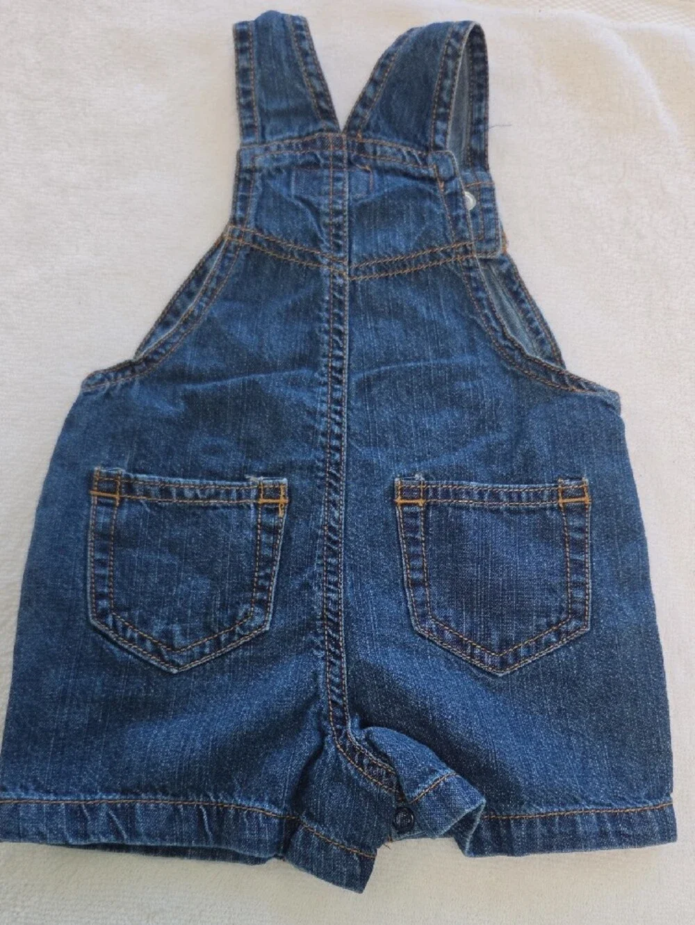 The Children's Place Blue Denim Short Overalls Sz 6m